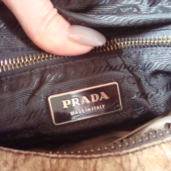 Prada purse OBO handbag shoulder bag BOHO 70's vintage vtg grandmacore hippie - Picture 1 of 14